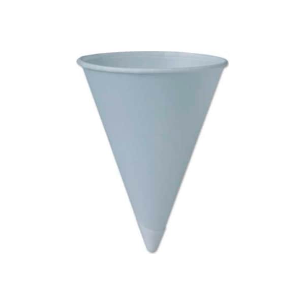 Solo SOLO Bare Treated Paper Cone Water Cups, 6 oz, WH, 200/Sleeve, 25 Sleeves/Carton 6RB-2050 - main